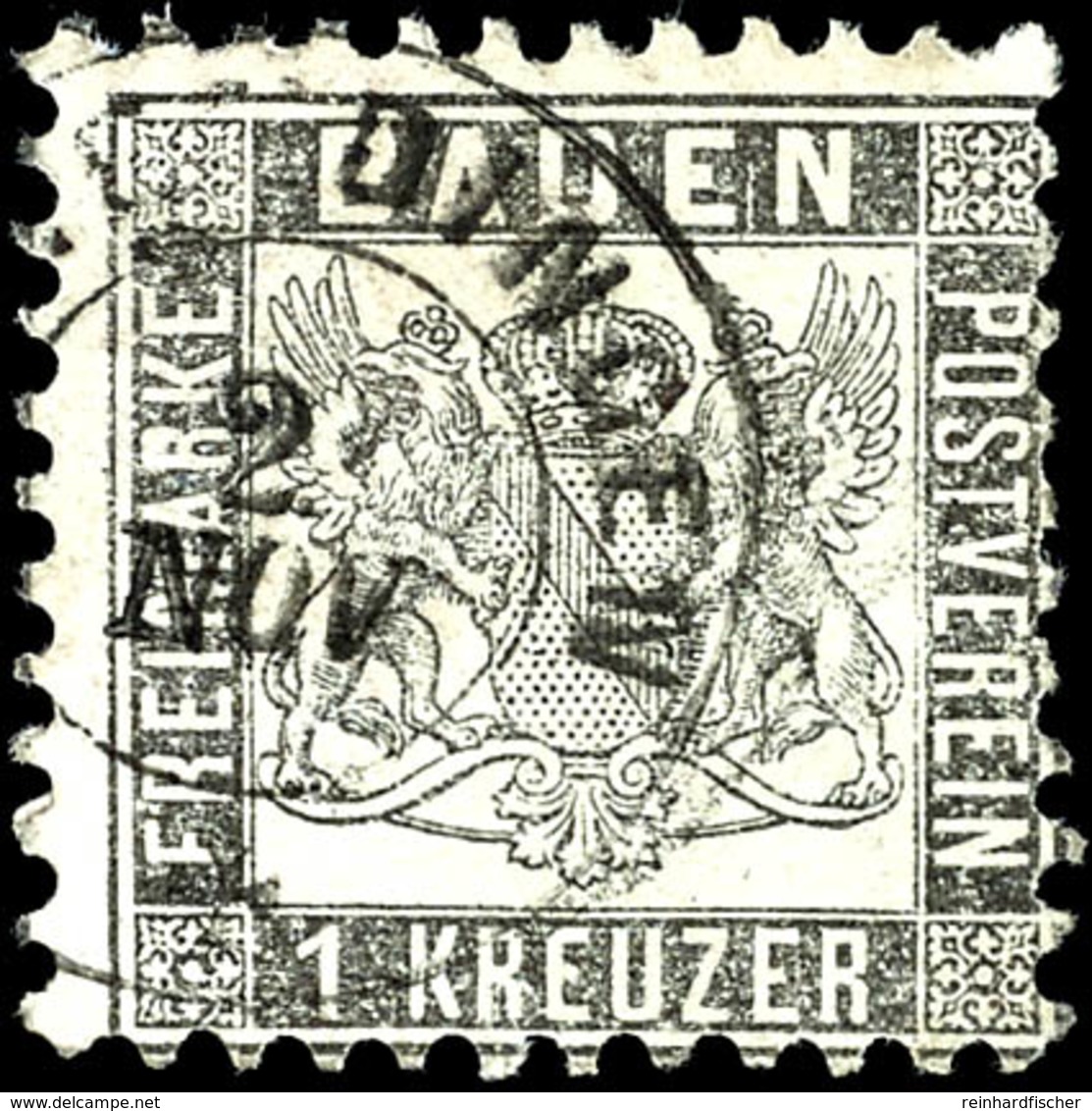 1 Kreuzer Silbergrau Mit Zweikreisstempel "(EMMEN)DINGEN 2. NOV", Minimale Zahnverkürzungen Rechts, Ansonsten Tadellose  - Sonstige & Ohne Zuordnung