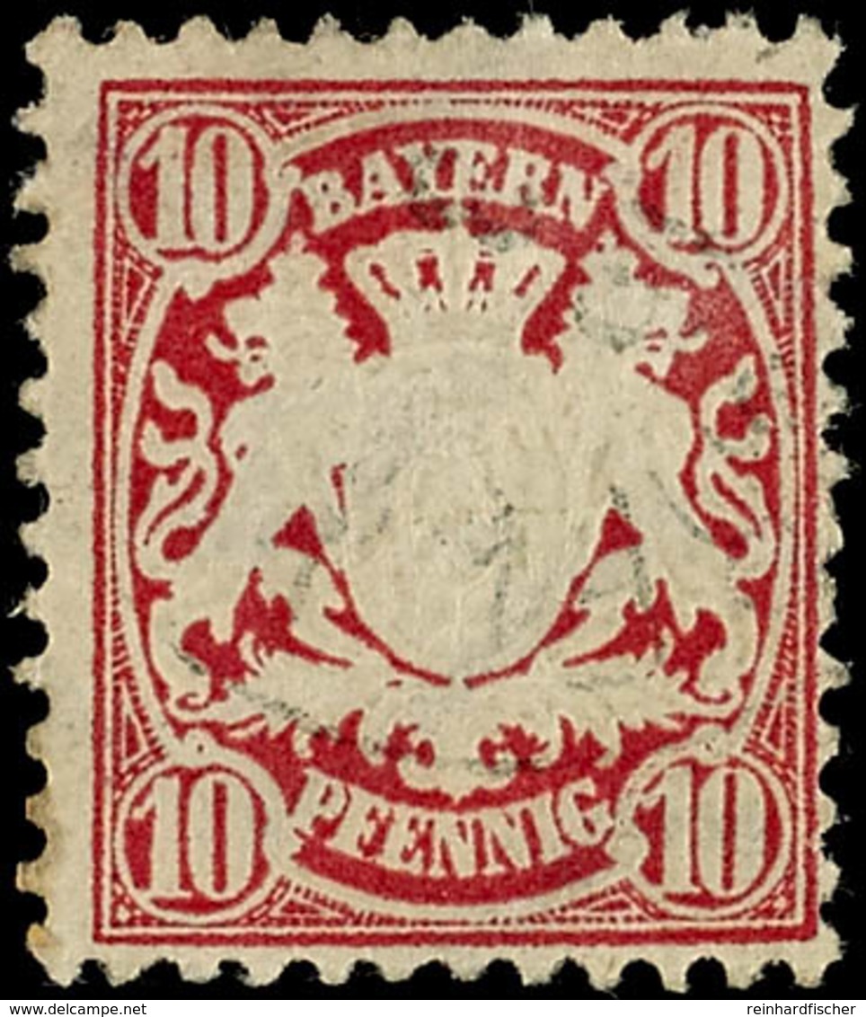 10 Pfg Wappen Mit Wz. 2 Tadellos Ungebraucht Mit Vollem Originalgummi Und Kleinem Erstfalzrest, Mi. 240.-, Katalog: 39 * - Sonstige & Ohne Zuordnung