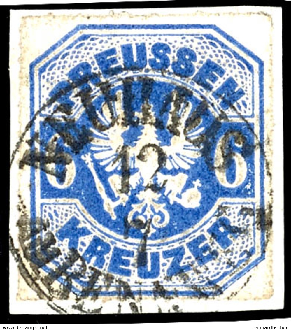 6 Kr. Ultramarin, Farbfrisch Mit Taxis-K1 "NEUHAUS AM RENNWEG 12 7 (1867)" Auf Liebhaberbriefstück, Gepr. H. Krause Und  - Sonstige & Ohne Zuordnung