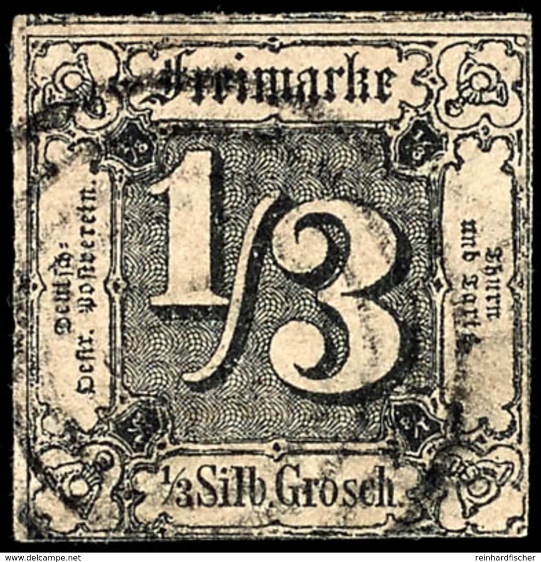 1/4 Sgr. Bis 9 Kr., Bis Auf Mi-Nr. 3 Und 5 Komplett (dabei 7a Waagerechtes Paar Und 7b), Gestempelt, Kabinett, Mi. 435.- - Sonstige & Ohne Zuordnung