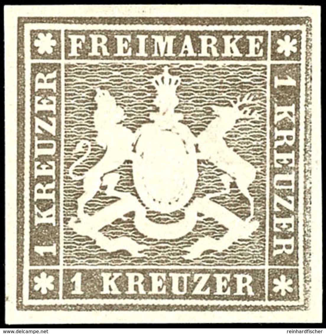 1 Kr. Hellgraubraun, Neudruck Aus Mai 1865, Tadellos Ungebraucht, Allseits Breitrandig, Fotobefund Irtenkauf BPP (2010)  - Sonstige & Ohne Zuordnung