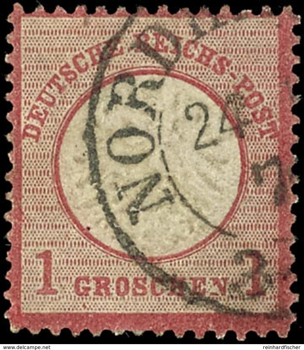 1 Gr. Karmin, Plattenfehler V, Tadellos, Gest., Fotobefund Sommer BPP, Mi. 100.-, Katalog: 19V O - Sonstige & Ohne Zuordnung