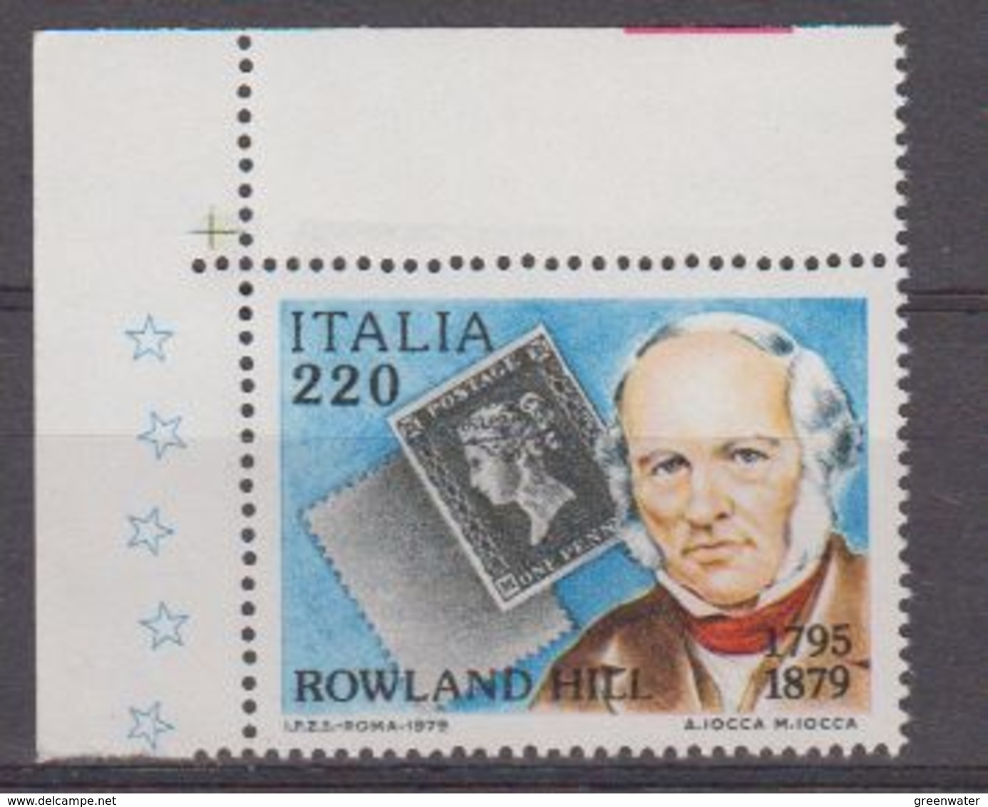 Italy 1979 Rowland Hill 1v (corner) ** Mnh (42488F) - 1971-80: Nieuw/plakker