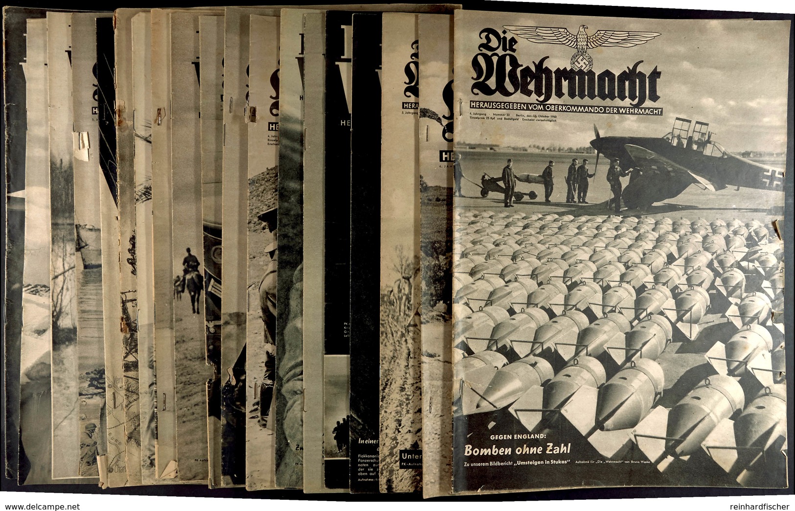 1938 - 1941, Die Wehrmacht, 20 Verschiedene Ausgaben Mit Propaganda-Texten Und Bildern Und Berichten Von Allen Fronten,  - Sonstige & Ohne Zuordnung