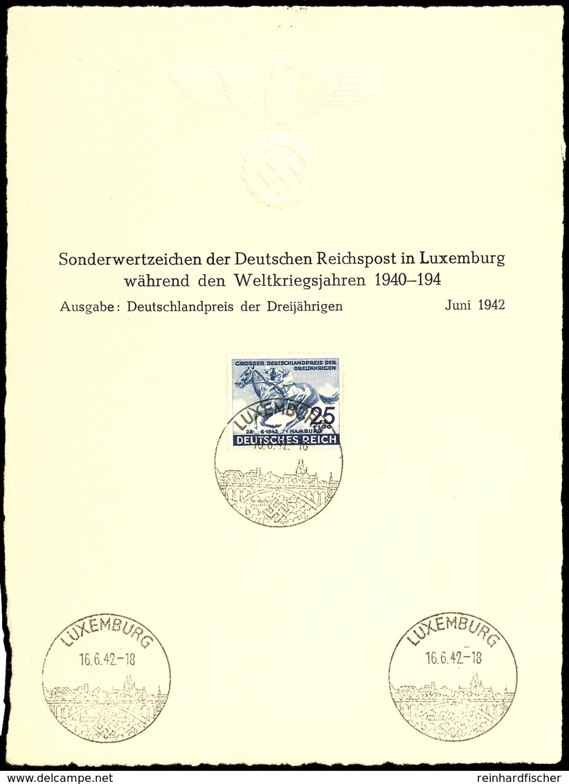 1942, "Sonderwertzeichen Der Deutschen Reichspost Während Des Weltkriegsjahren 1940-194_ / Ausgabe: Deutschlandpreis Der - Sonstige & Ohne Zuordnung