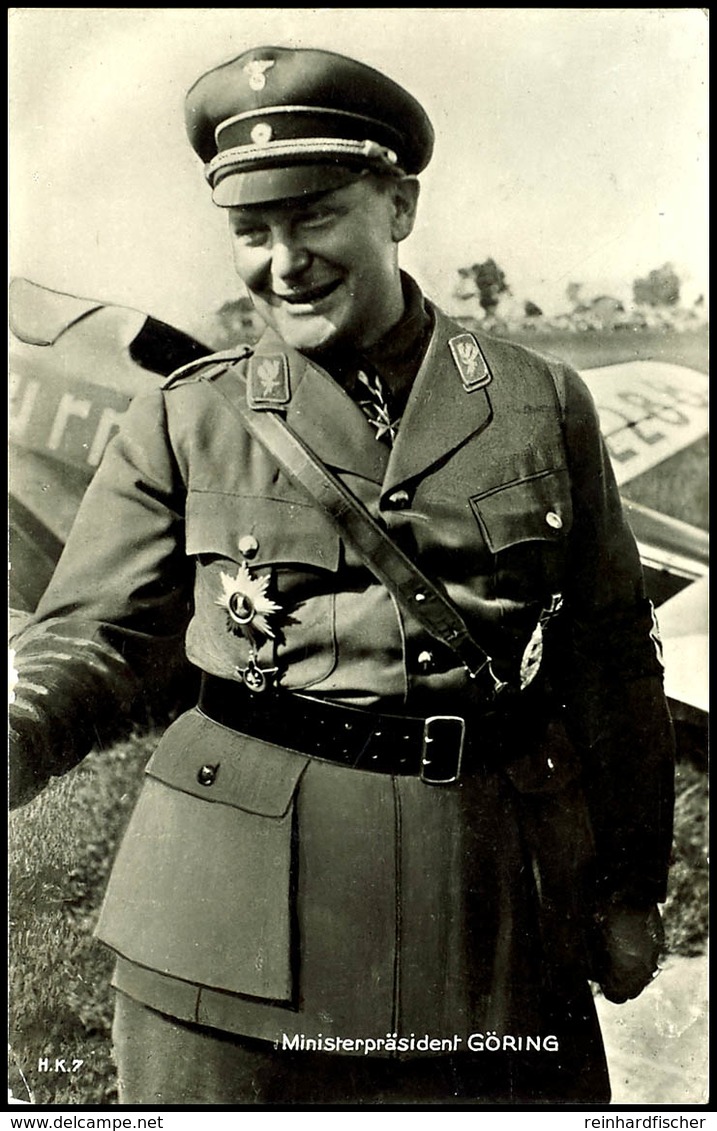 1930 - 1934 (ca.), Photokarte "Hermann Göring" Als Ministerpräsident, Kennzeichen "H.K.7", Gelaufen 1934, Frankiert Mit  - Sonstige & Ohne Zuordnung