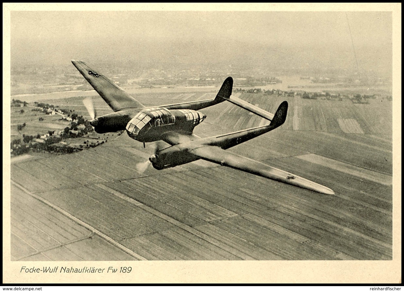 Focke Wulf Fw 189 Aufklärungsflugzeug, Bildkarte Nr. 89614, Herausgegeben Vom Kunstverlag Hansmann/Kassel, Tadellos Unge - Sonstige & Ohne Zuordnung