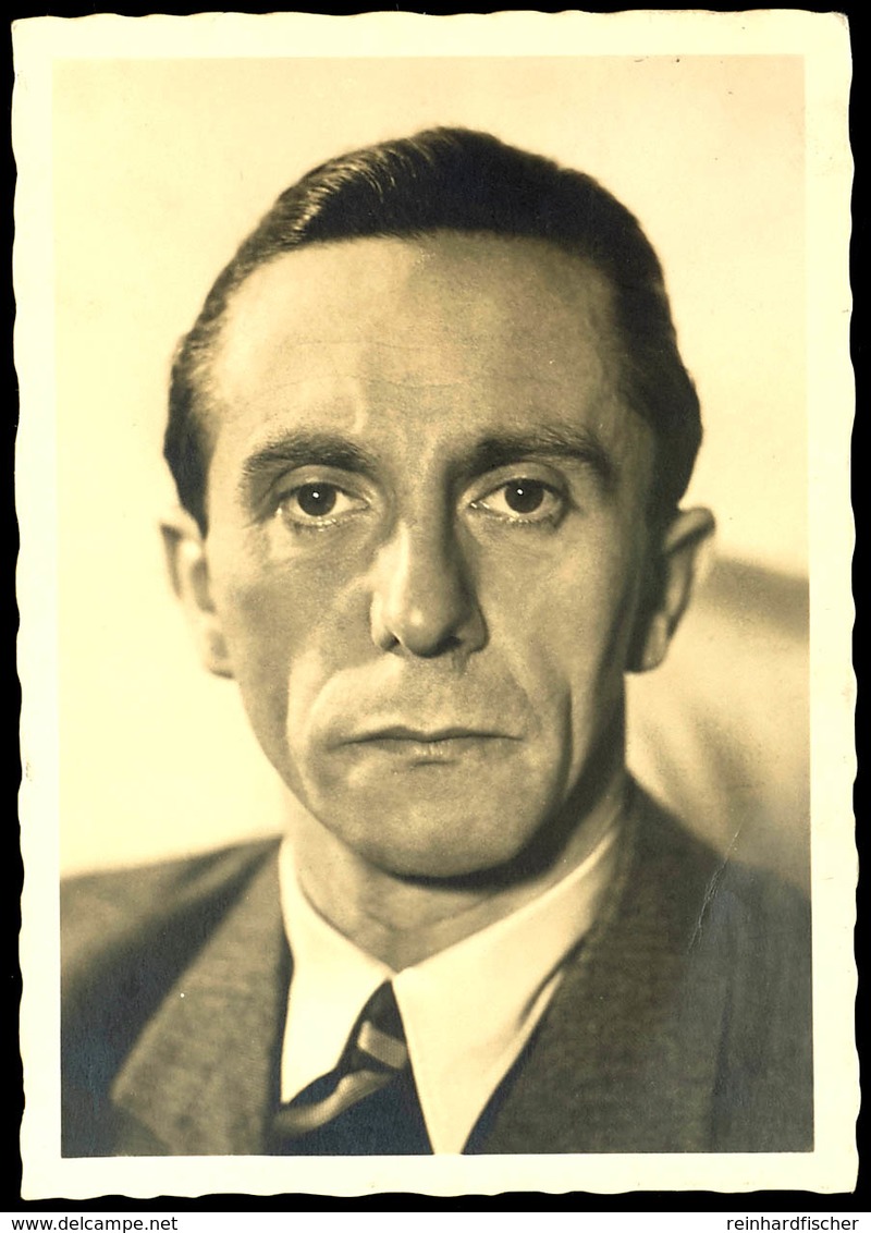 1940 (ca.), Goebbels, S/w-Fotokarte, Photo-Hoffmann Nr. 27, Blanko, Eckbug Unten Rechts, Sonst Gut Erhalten  BF - Sonstige & Ohne Zuordnung