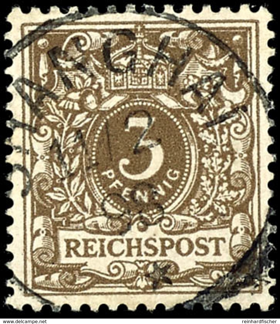 3 Pfennig Mitläufer, Pracht, Michel 100,-, Katalog: M45b O - Deutsche Post In China