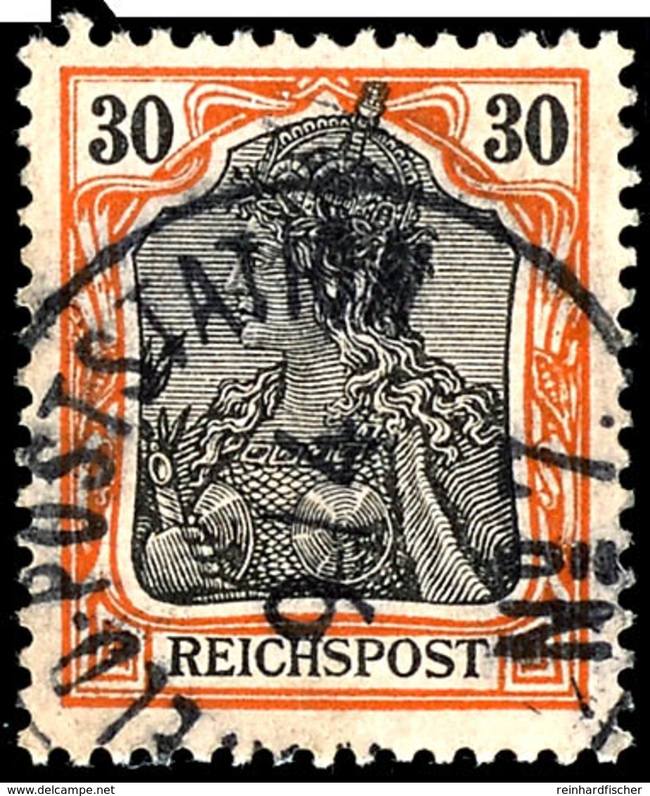 30 Pfennig Reichspost Petschili Gestempelt Feldpoststation 7, Kabinett, Michel 320,-  Gepr. G. Bühler, Katalog: PVe O - Deutsche Post In China