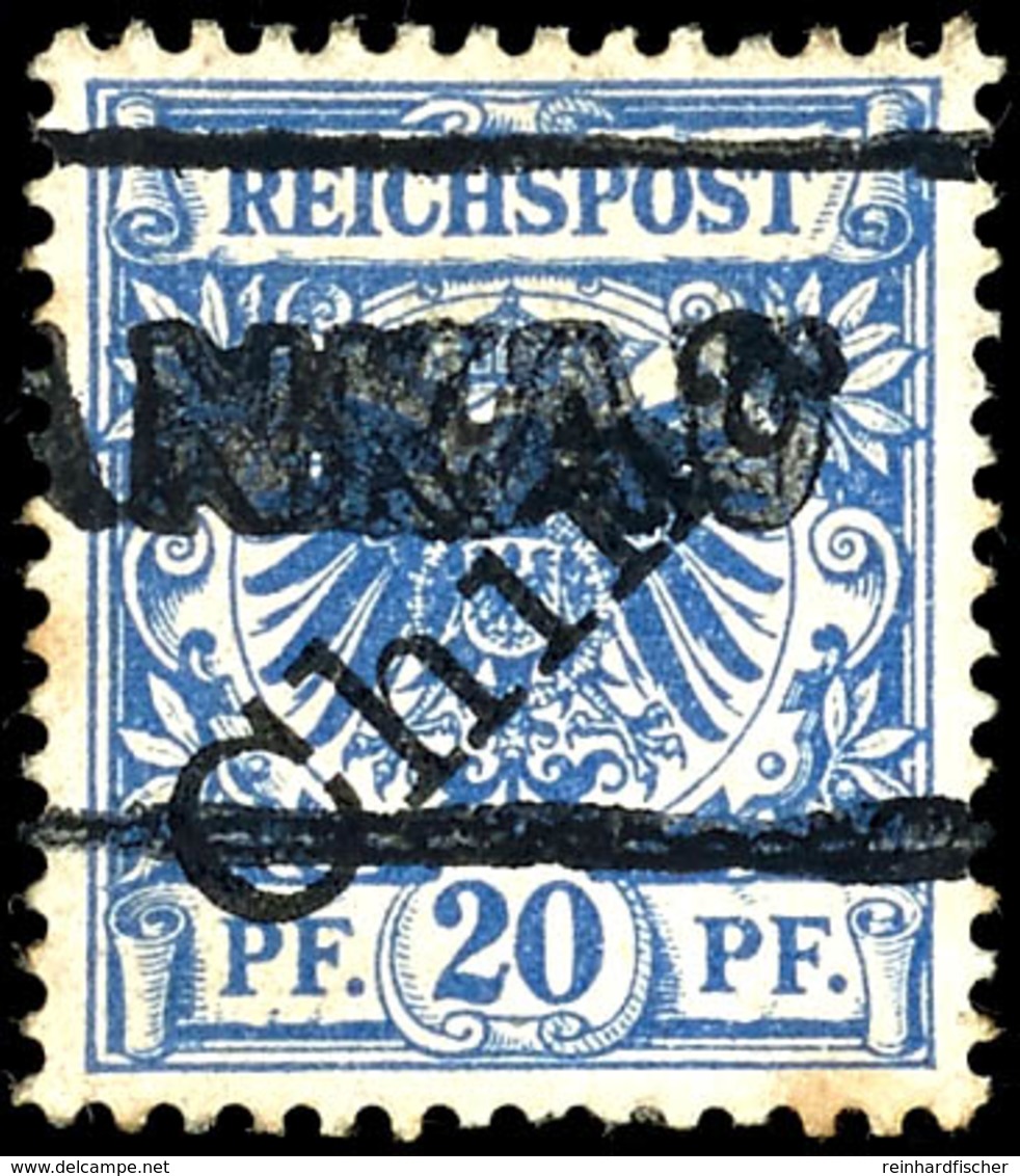 HANKAU, Ra1 Ohne Datum, Klar Und Zentr. Auf 20 Pfg. Krone/Adler (Stockfleck), Katalog: 4I O - Deutsche Post In China