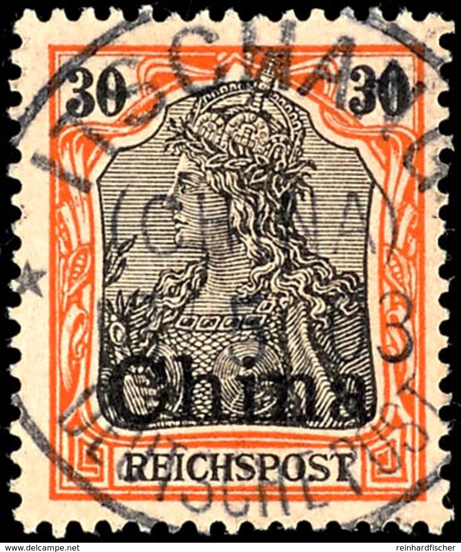 ITSCHANG 10.5.03, Klar Und Ideal Zentr. Auf 30 Pfg. Reichspost, Katalog: 20 O - Deutsche Post In China