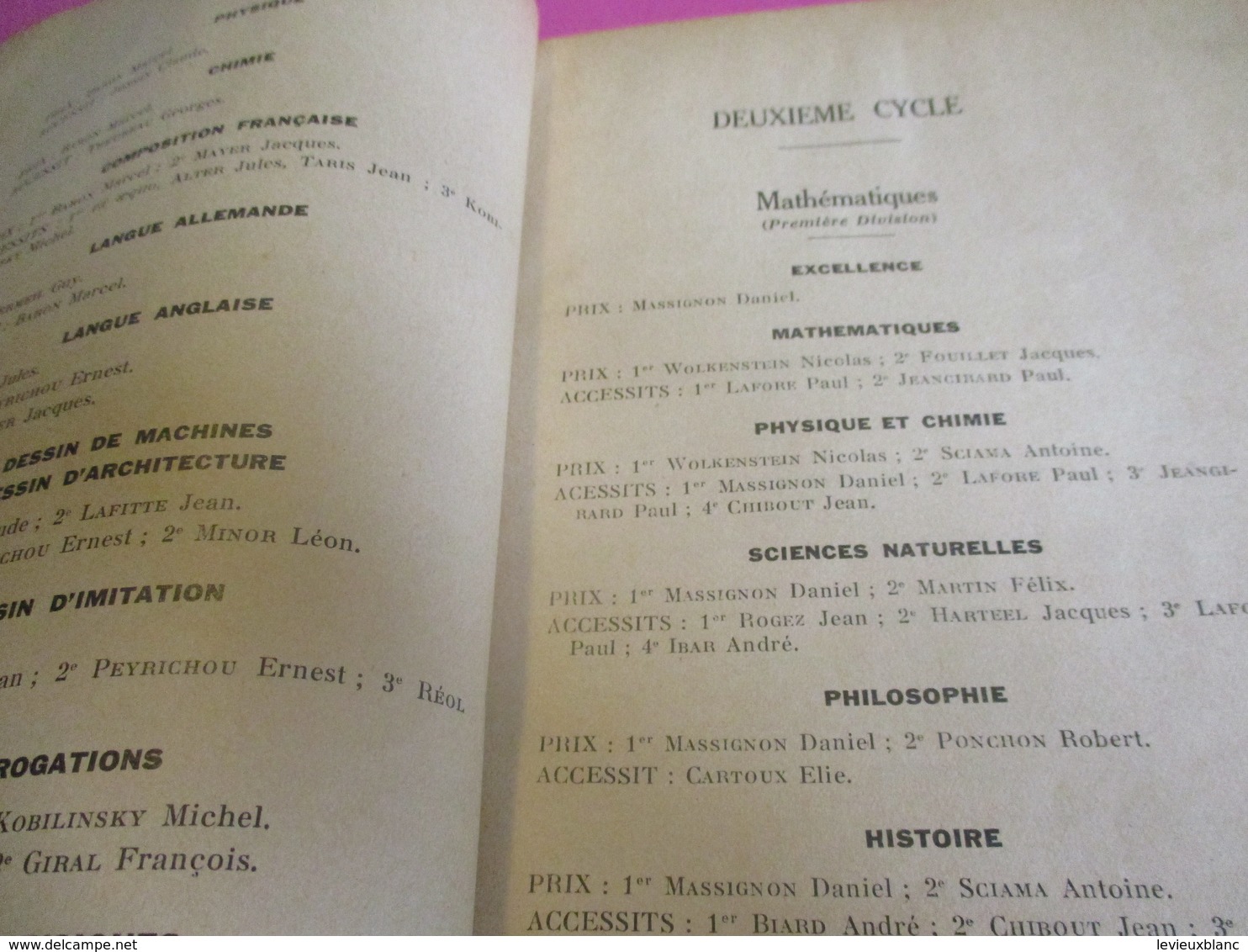 3 Fascicules/ Distribution Solennelle des Prix/Lycée BUFFON/ORANGE Proviseur/Coueslant/CAHORS/ 1935-36-37         CAH190