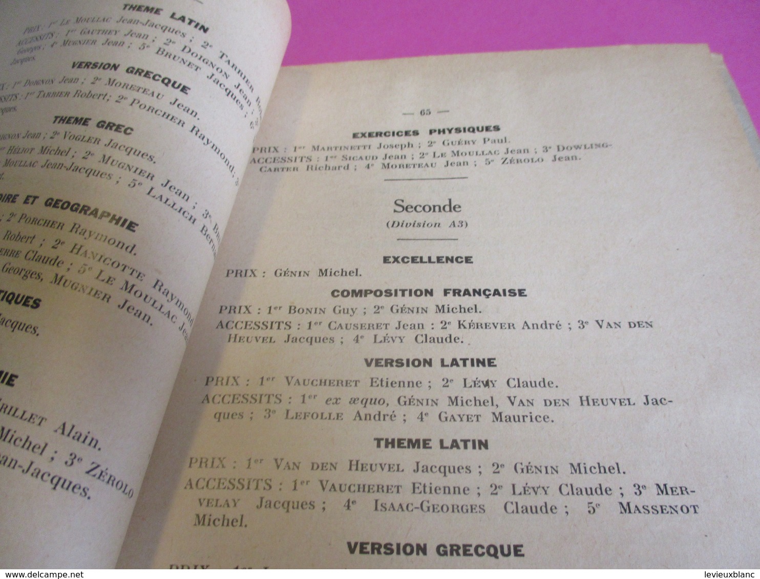 3 Fascicules/ Distribution Solennelle des Prix/Lycée BUFFON/ORANGE Proviseur/Coueslant/CAHORS/ 1935-36-37         CAH190