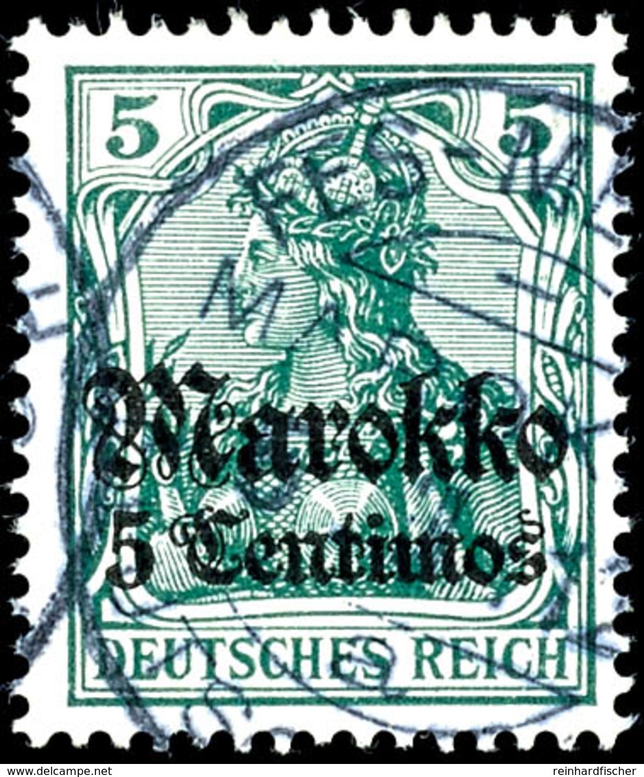 FES-MELLAH A 5.10.12, Fast Vollständig Auf 5 C. Germania, Katalog: 47 O - Deutsche Post In Marokko