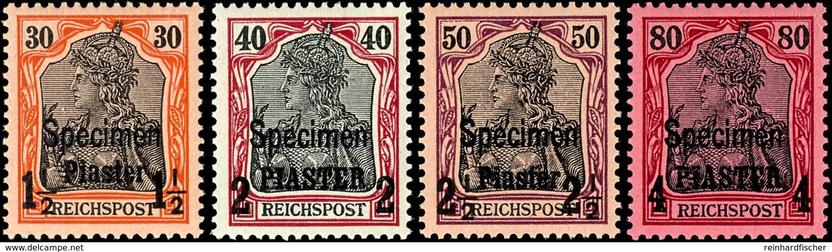 10 Para Auf 5 Pfennig Bis 4 Piaster Auf 80 Pfennig Je Mit Zusätzlichem Aufdruck "Specimen" Tadellos Ungebraucht Mit Orig - Deutsche Post In Der Türkei