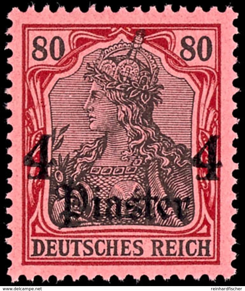 4 Pia. Auf 80 Pfg Germania, Tadellos Postfrisch, Unsigniert, Kabinett, Mi. 90.-, Katalog: 31 ** - Deutsche Post In Der Türkei