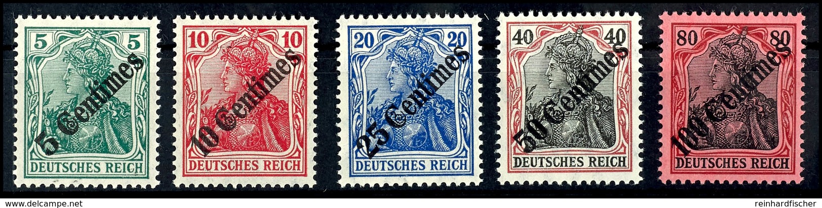 5 C. Auf 5 Pfg - 100 C. Auf 80 Pfg Germania, 5 Werte Komplett, Tadellos Postfrisch, Unsigniert, Kabinett, Mi. 320.-, Kat - Deutsche Post In Der Türkei