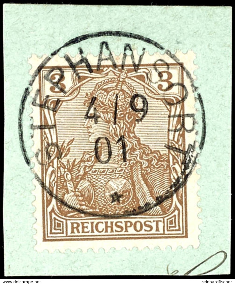 3 Pfg. Reichspost Auf Briefstück, Zentr. Klar Gest. STEPHANSORT 4/9 01, Katalog: M54 BS - Sonstige & Ohne Zuordnung