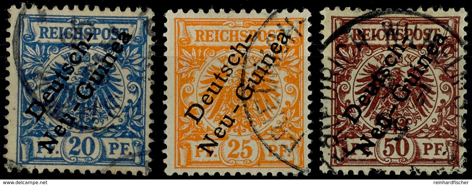 20, 25 Und 50 Pf Je Tadellos Gestempelt, Mi. 140.-, Katalog: 4/6 O - Deutsch-Neuguinea