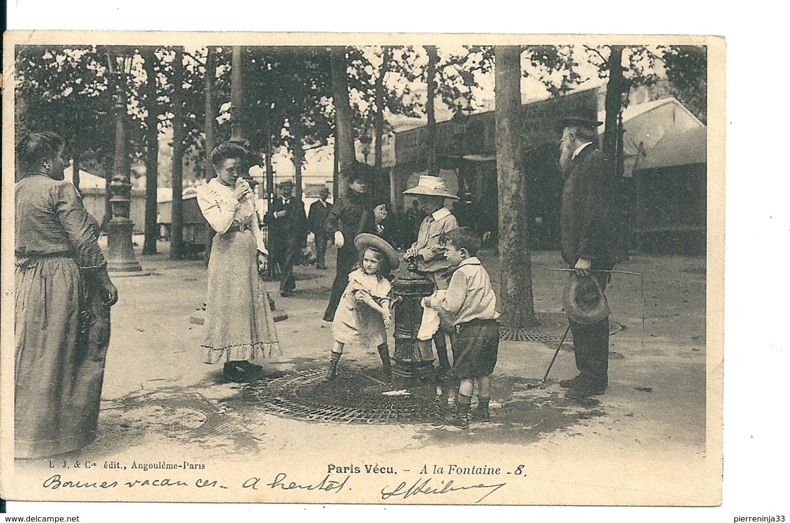 Paris Vécu / Enfants à La Fontaine ( Précurseur, 1904) - Autres & Non Classés