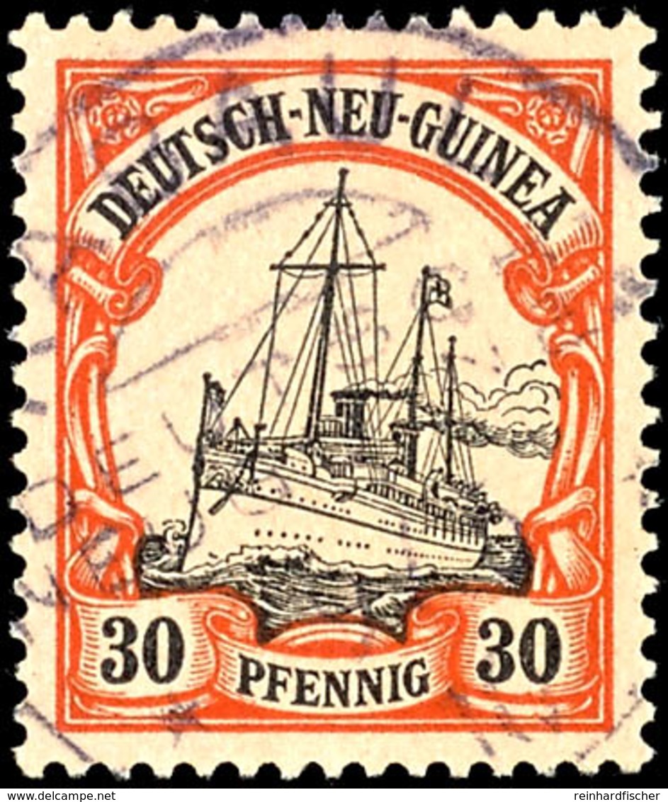 RABAUL 9/9 11 Violett, Klar Und Zentr. Auf 30 Pfg Schiffszeichnung, Gepr. Dr.Provinsky BPP, Violett In Arge Noch Nicht G - Deutsch-Neuguinea