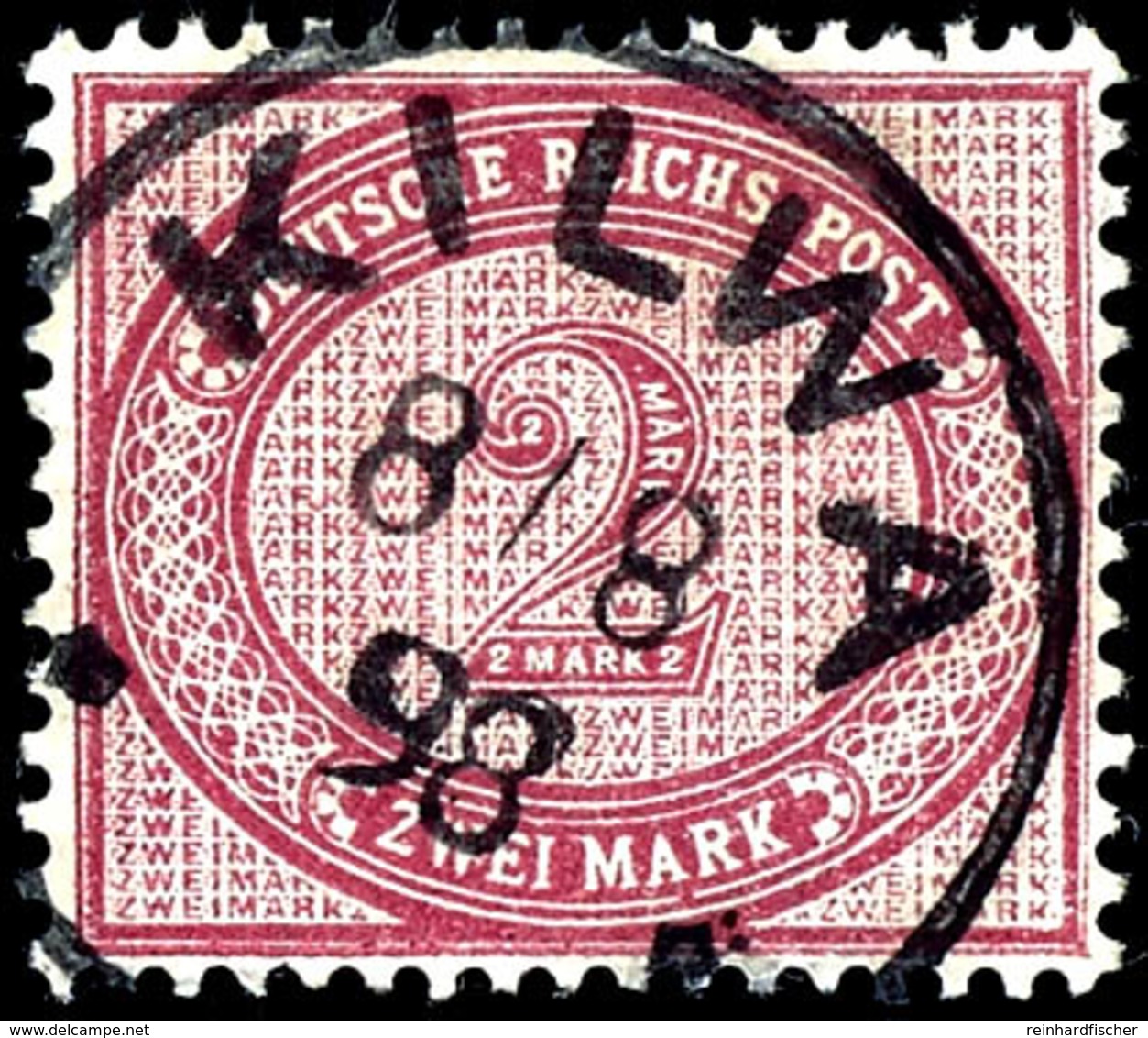 2 Mark Innendienst, Zentraler Stempel Kilwa, Pracht, Michel/Steuer  150,-, Katalog: VO37e O - Deutsch-Ostafrika