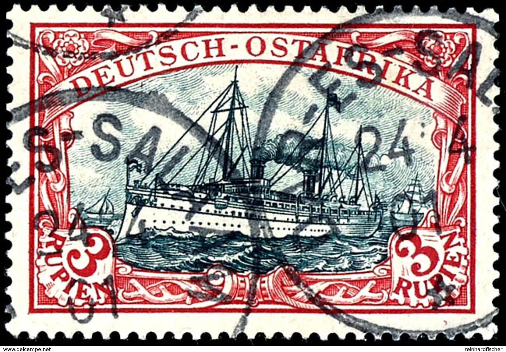 2 P. Bis 3 Rp. Schiffszeichnung, 11 Werte Kpl. Gest., 3 Rp. Gepr. Bothe, Mi. 450,-, Katalog: 11/23 O - Deutsch-Ostafrika