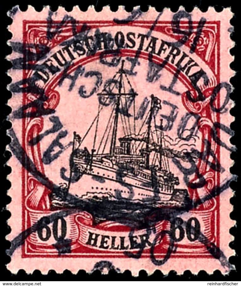 2½ Bis 60 H. Schiffszeichnung O.Wz., 8 Werte Kpl. Gest., Mi. 200,-, Katalog: 22/29 O - Deutsch-Ostafrika