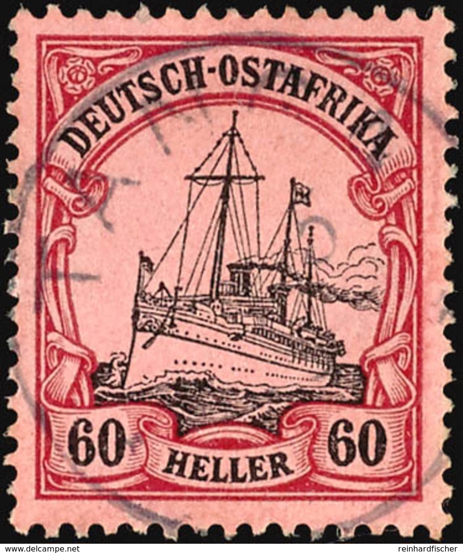 60 H. Kaiserjacht, Gest., Gepr. Jäschke-L. BPP, 120.-, Katalog: 29 O - Deutsch-Ostafrika
