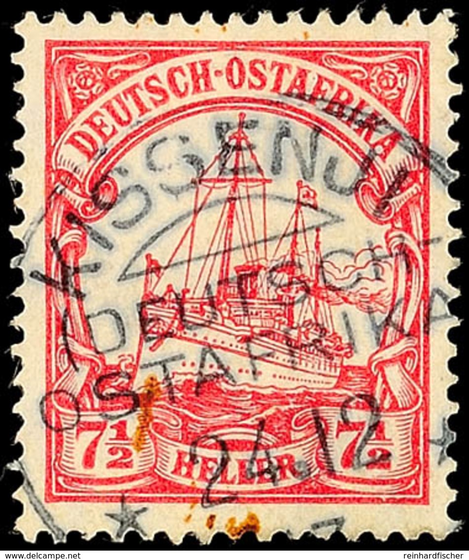 KISSENJI 24.12 13, Fast Vollständig Klar Und Zentrisch Auf 7½ Heller Kaiseryacht (kl. Stockfleck), Katalog: 32 O - German East Africa