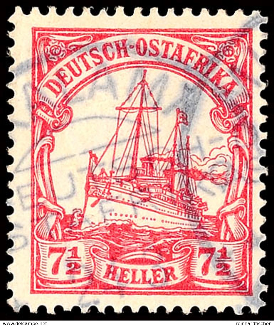 MKALAMA DOA 24.3..., Klarer Und Fast Kompletter Abschlag Auf Loser Marke 7 1/2 Pfg. Kaiseryacht Mit Wasserzeichen, Signi - Deutsch-Ostafrika