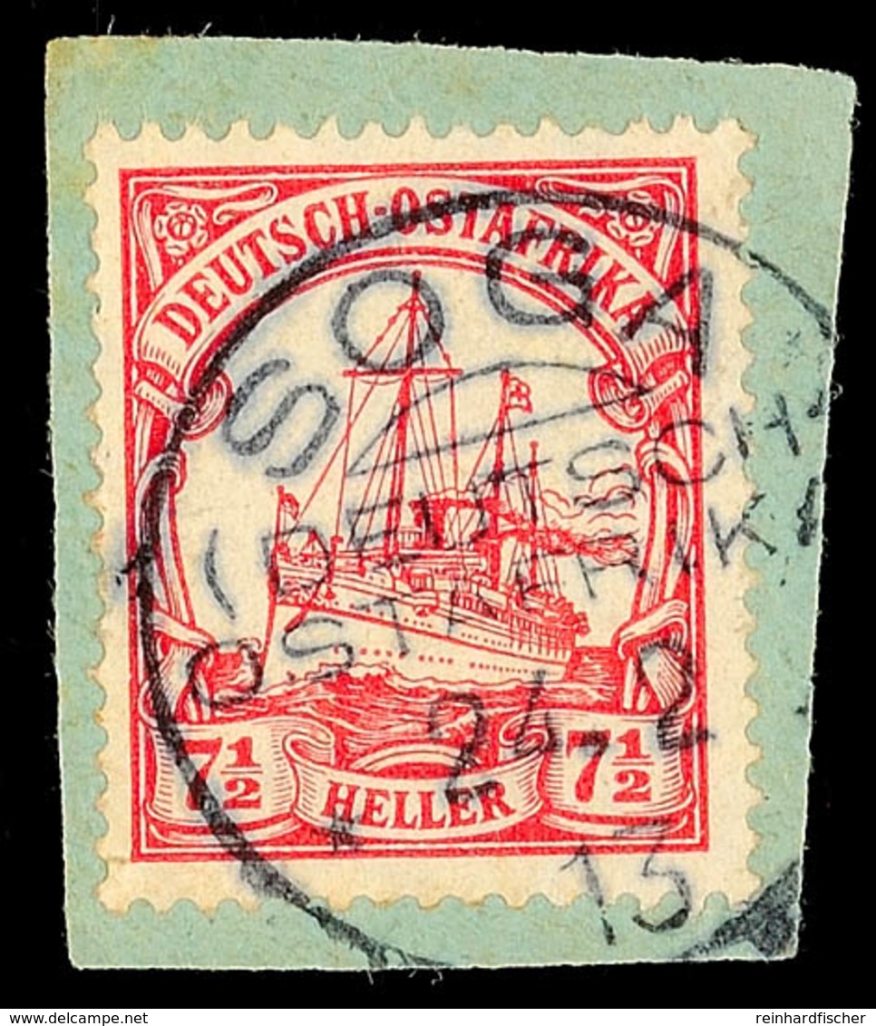 SOGA, 7 1/2 Heller, Prachtbriefstück, Gestempelt  24.2.13, Katalog: 32 BS - Deutsch-Ostafrika