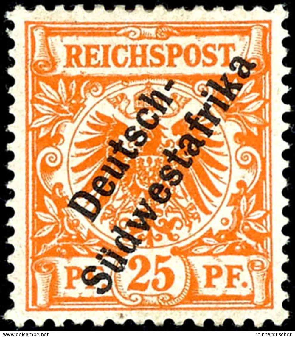 25 Pfennig,  Ungebraucht, Kabinett, Michel 420,-, Katalog: 9a * - Deutsch-Südwestafrika