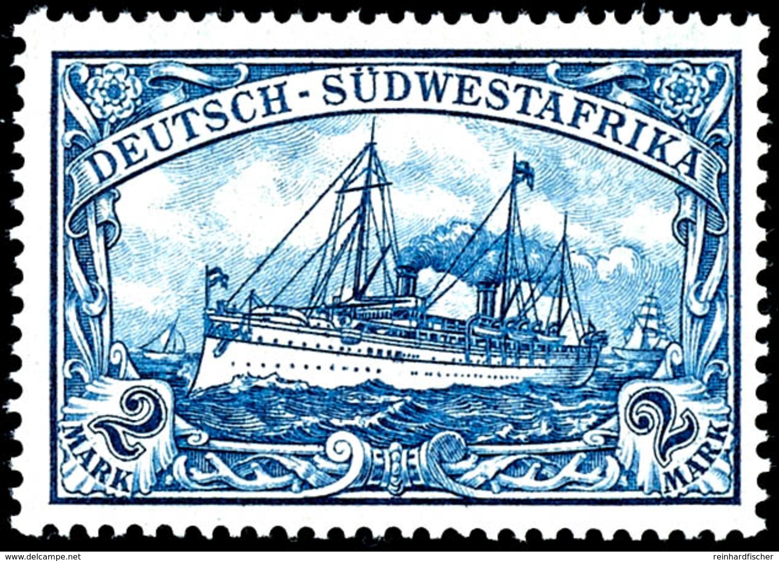 2 Mark Mit Wasserzeichen, Kriegsdruck, Postfrisch Ohne Signatur, Michel 320,-, Katalog: 30B ** - Deutsch-Südwestafrika