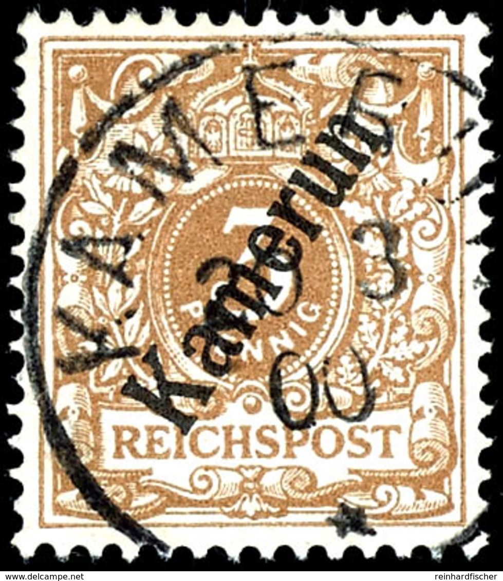 3 Pfennig Hellocker, Gestempelt, Kabinett, Michel 150,-, Katalog: 1e O - Kamerun