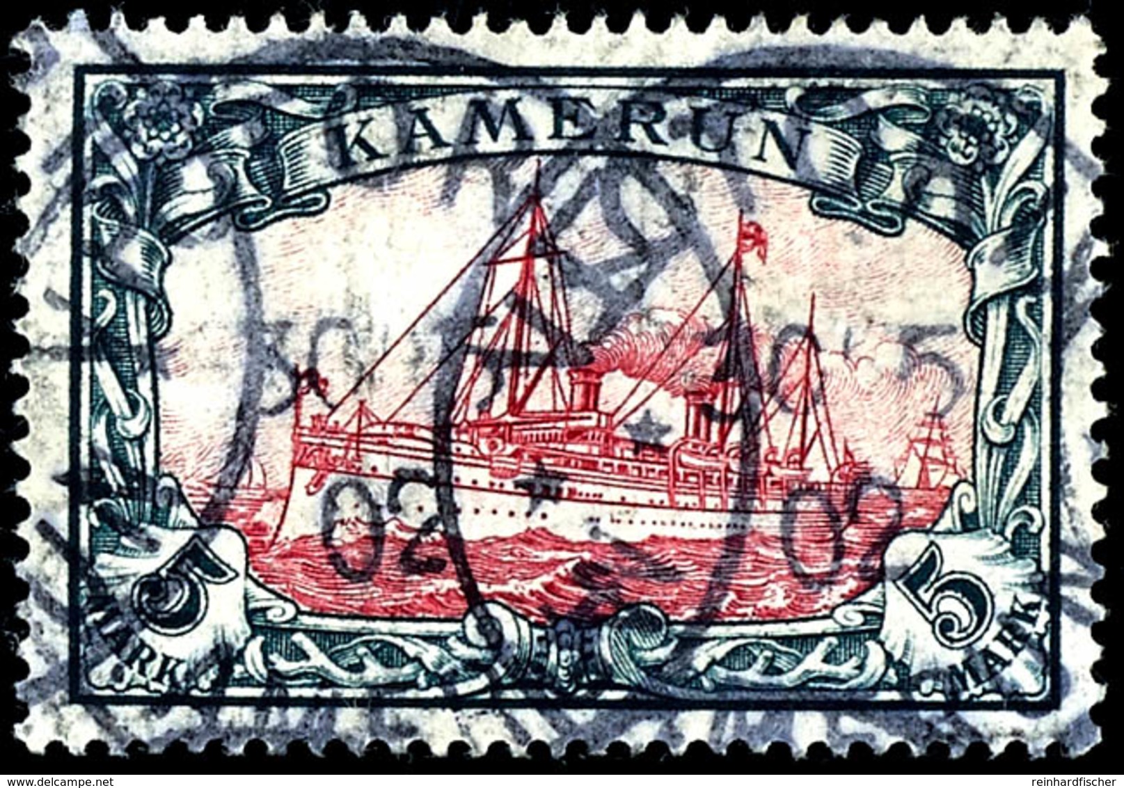 5 Mark Gestempelt, Kabinettstück, Michel 600,-, Katalog: 19 O - Kamerun