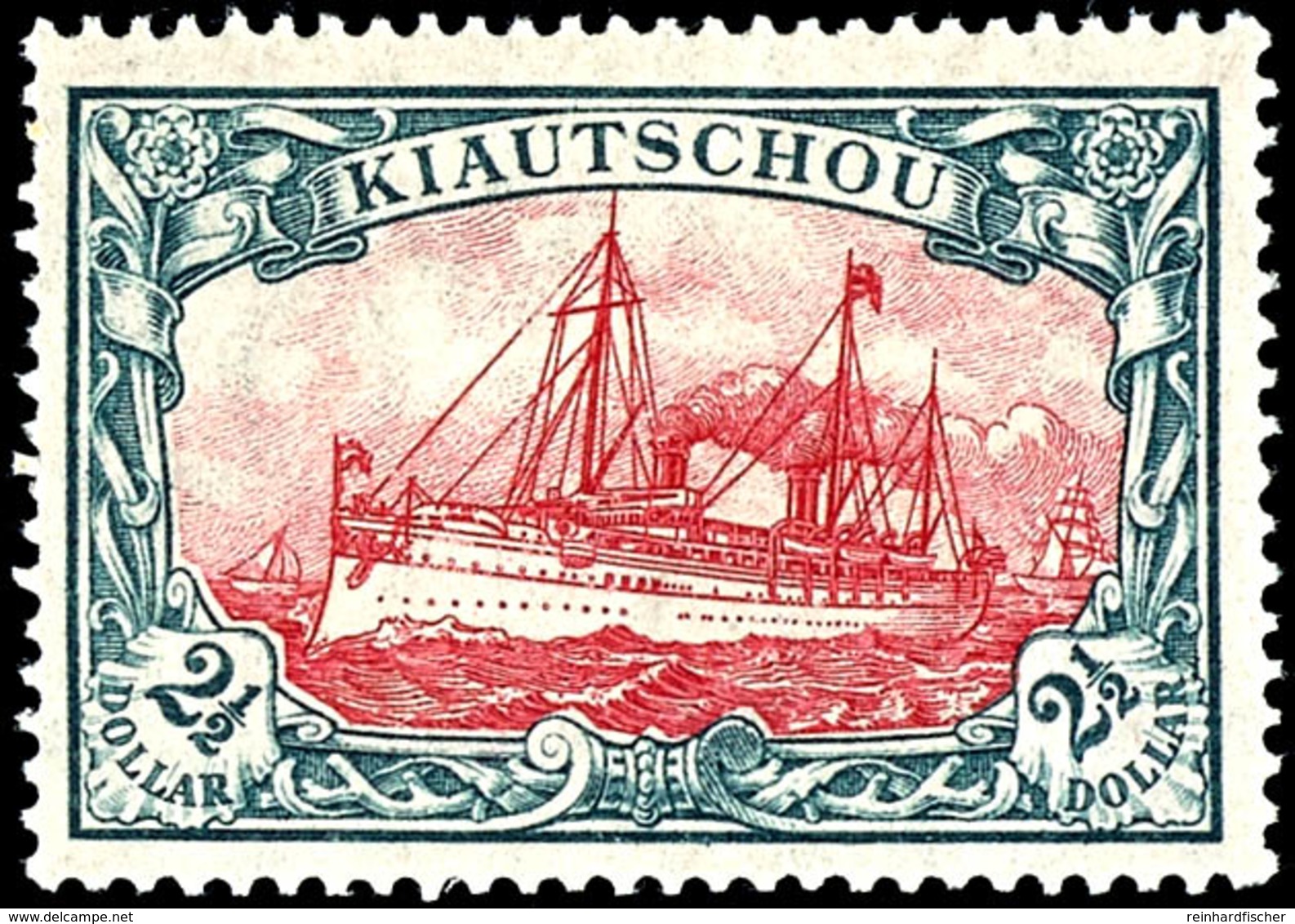 2 1/2 Dollar Kriegsdruck, Postfrisch Ohne Signatur, Michel 125,-, Katalog: 37IIB ** - Kiautschou