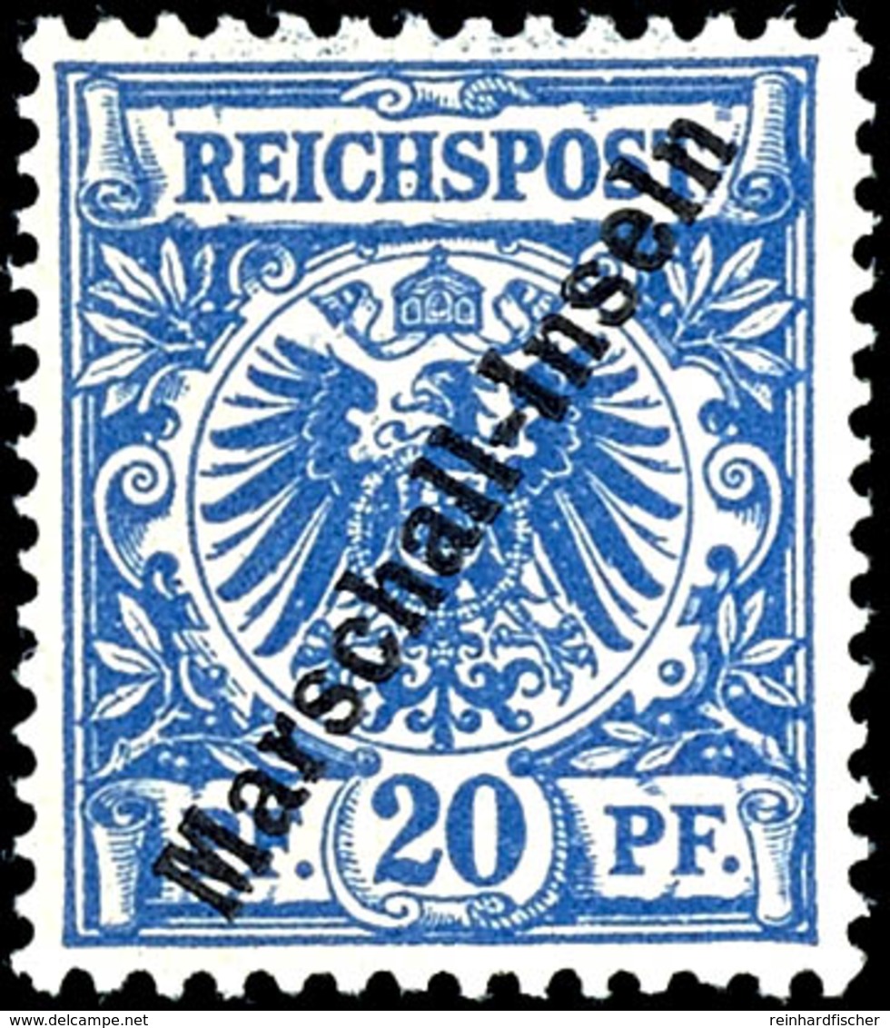 20 Pfennig Jaluit- Ausgabe, Postfrisch, Kabinett, Michel 250,-, Katalog: 4I ** - Marshall-Inseln