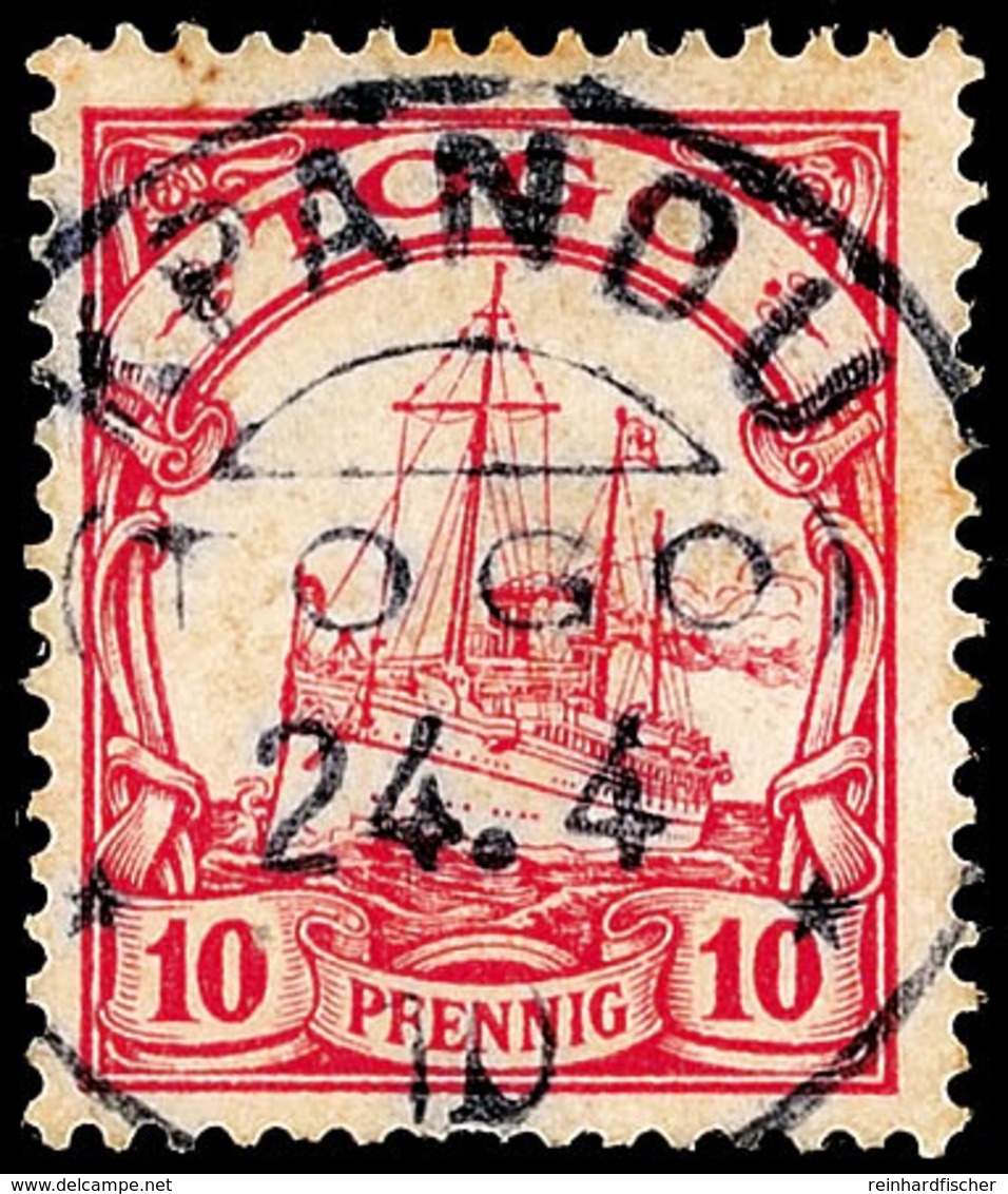 KPANDU, Kpl. Stempel Vom 24.4.10 Auf 10 Pf. Gepr., Katalog: 9 O - Togo