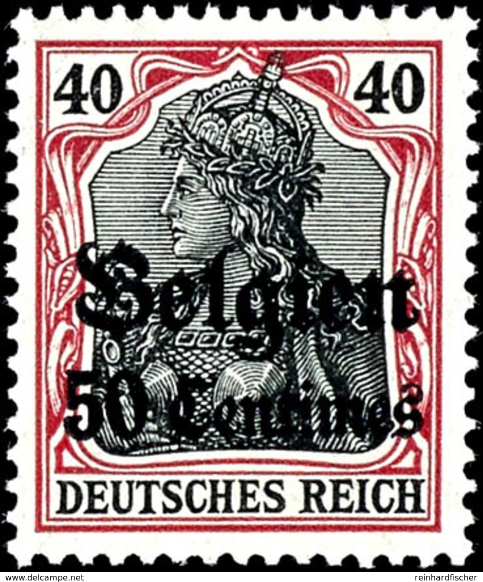 50 C. Auf 40 Pfg. Friedensdruck, Postfrisch, Signiert Hey BPP, Mi. 150.-, Katalog: 5Ia ** - Sonstige & Ohne Zuordnung