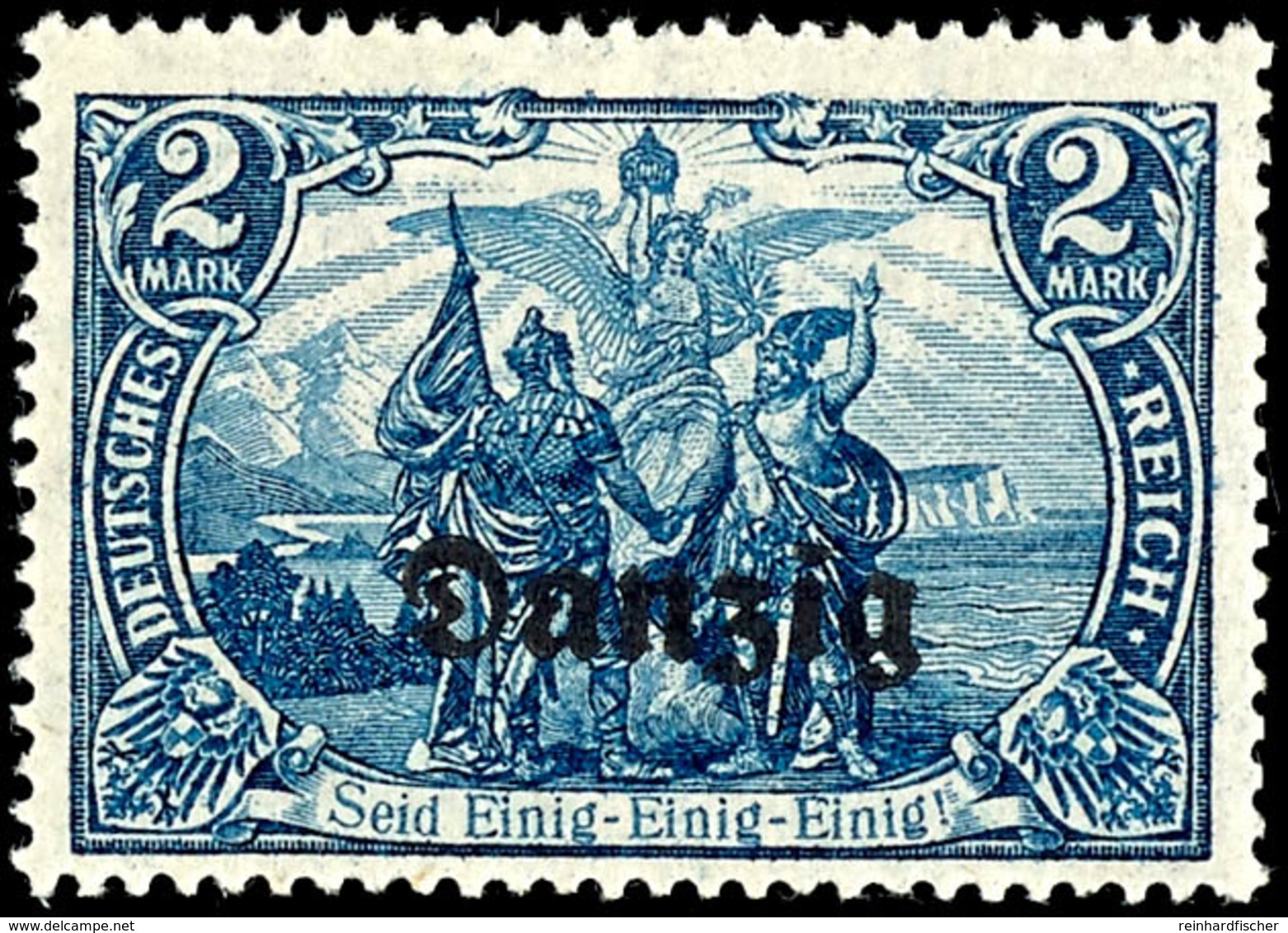 2 Mark Schwärzlichblau, Postfrisch, Kurzbefund Soecknick BPP "echt, Ungebraucht, Einwandfrei", Mi.300,-, Katalog: 11c * - Sonstige & Ohne Zuordnung