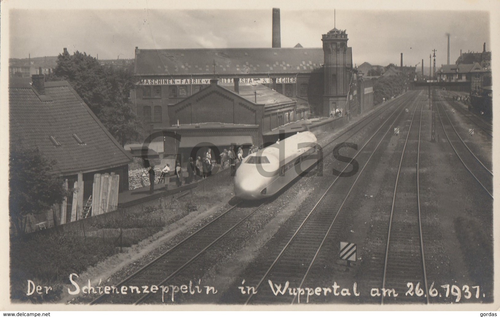 Germany - Wuppertal - 26.06.1937 - Schienenzeppelin - Trains