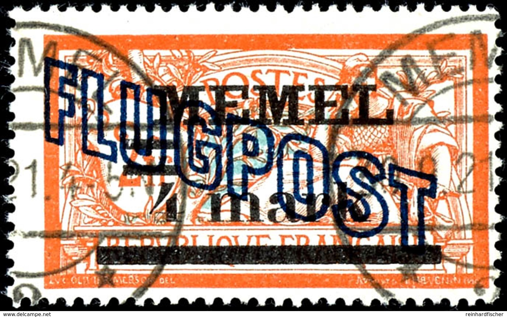 60 Pfennig Bis 4 Mark Flugpost, Satz Komplett Gestempelt Mit Nr.45a Und B, Geprüft Dr. Petersen BPP; Mi.430,-, Katalog:  - Memelgebiet 1923