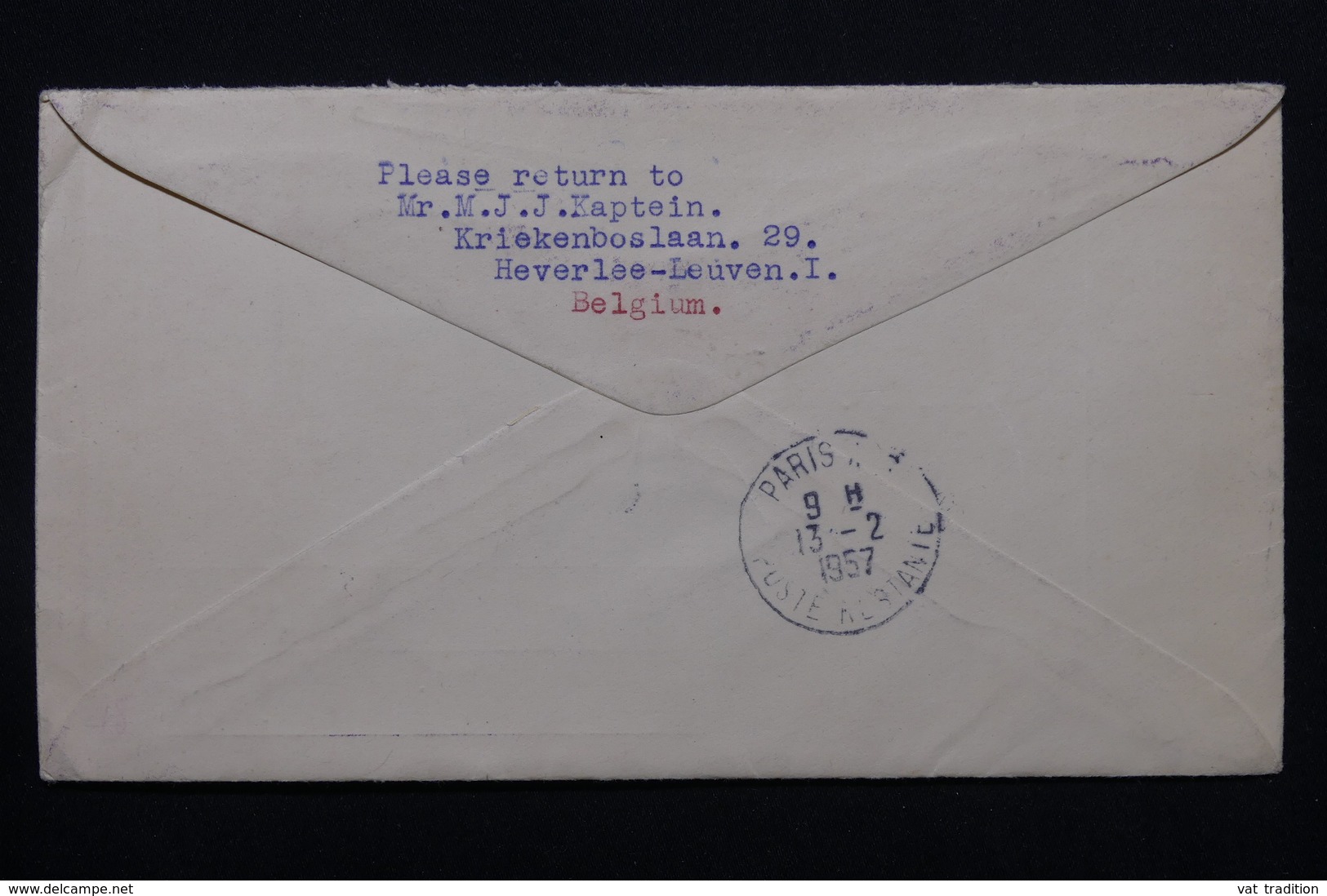 NOUVELLE ZÉLANDE - Enveloppe 1 Er Vol Auckland / Paris En 1957 , Affranchissement Plaisant - L 27935 - Storia Postale