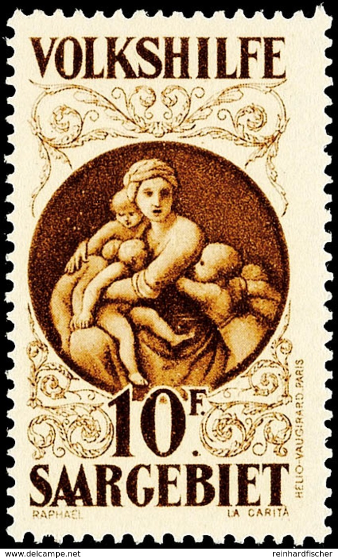 10 Fr. Volkshilfe 1928 - Sog. "Braune Madonna", Tadellos Postfrisch, Signiert Und Fotoattest Christine Ney VP (2016): "D - Sonstige & Ohne Zuordnung