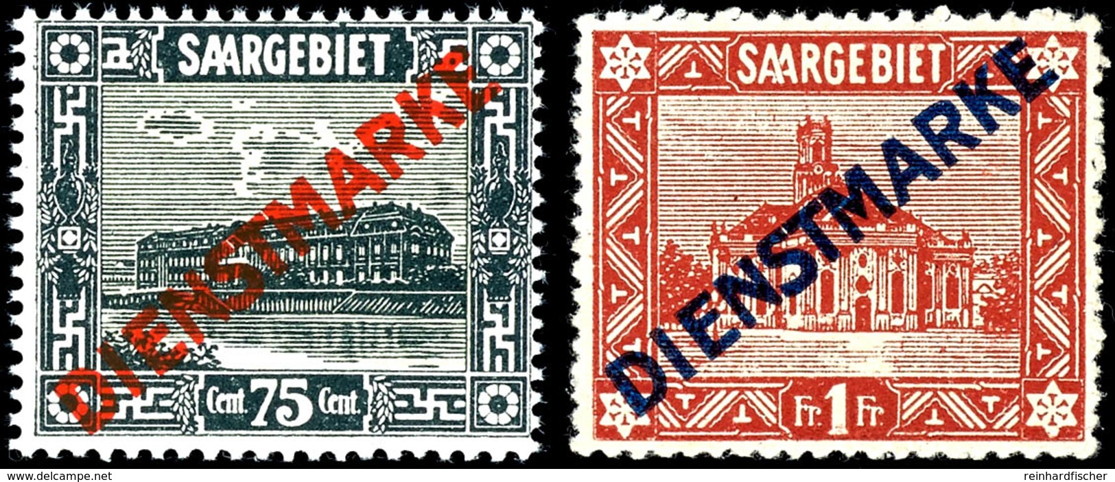 3 C. - 1 Fr. Dienstmarken, Die 1 Fr. In Type I Und II, 11 Werte Komplett, Tadellos Postfrisch, Höchstwerte Gepr. Hoffman - Sonstige & Ohne Zuordnung