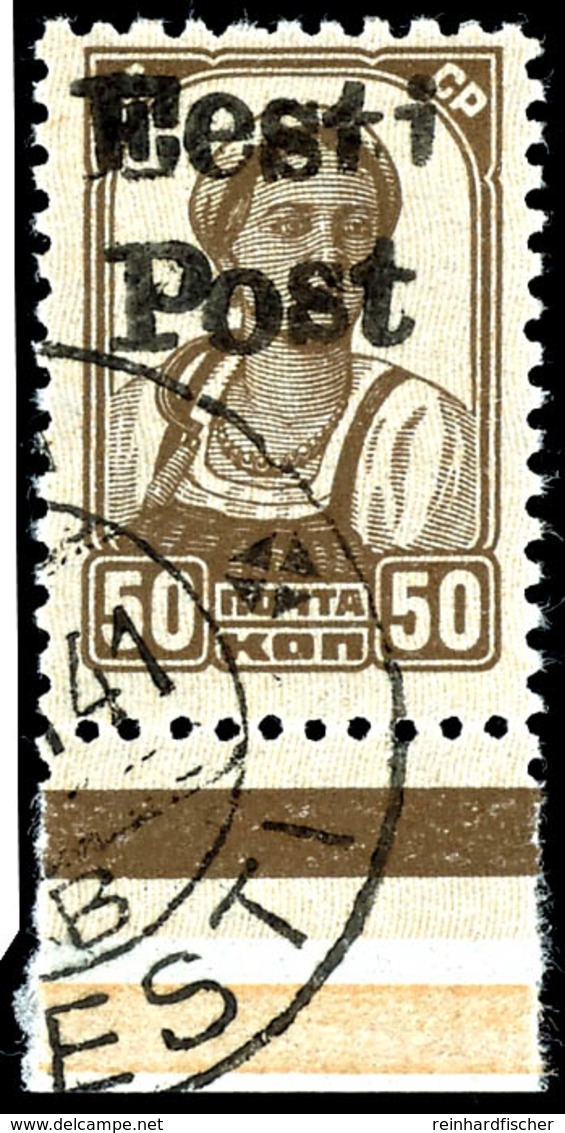 50 Kop. Unterrandstück Gestempelt, Sign. Zierer., Gepr. Krischke BPP, Mi. 650,-, Katalog: 10 O - Sonstige & Ohne Zuordnung