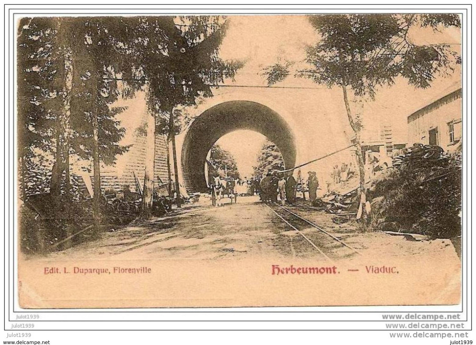 HERBEUMONT ..-- Viaduc . Ligne BERTRIX - MUNO . 1903 Vers BXL ( Melle Orpha BASTIN ) . Voir Verso . - Herbeumont