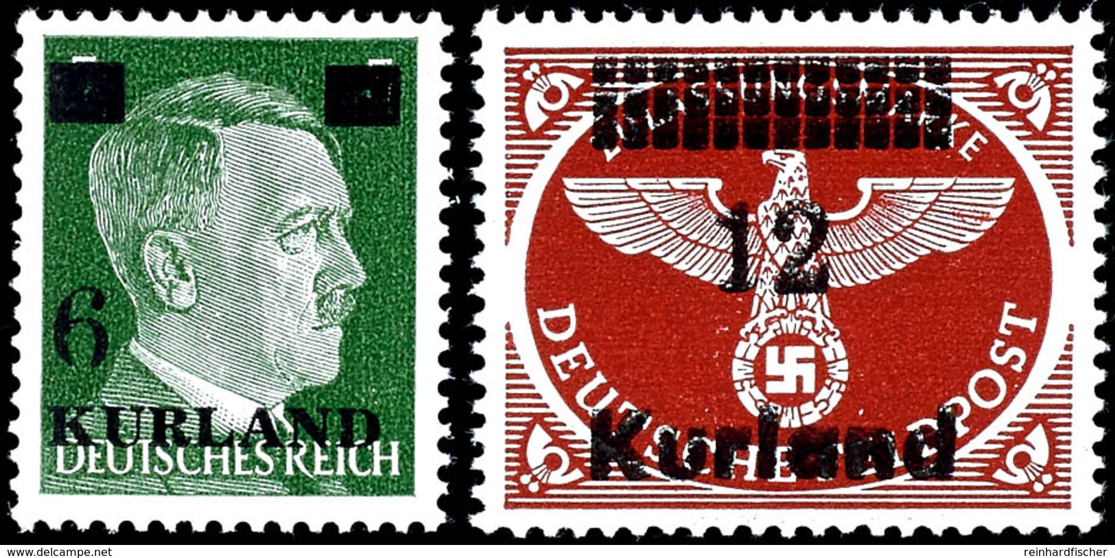 6 Auf 5 - 20 Pfg Hitler Und 12 Auf Feldpostpäckchen-Zulassungsmarke, Alle Gummierungsvarianten Lt. Michel-Spezialkatalog - Sonstige & Ohne Zuordnung